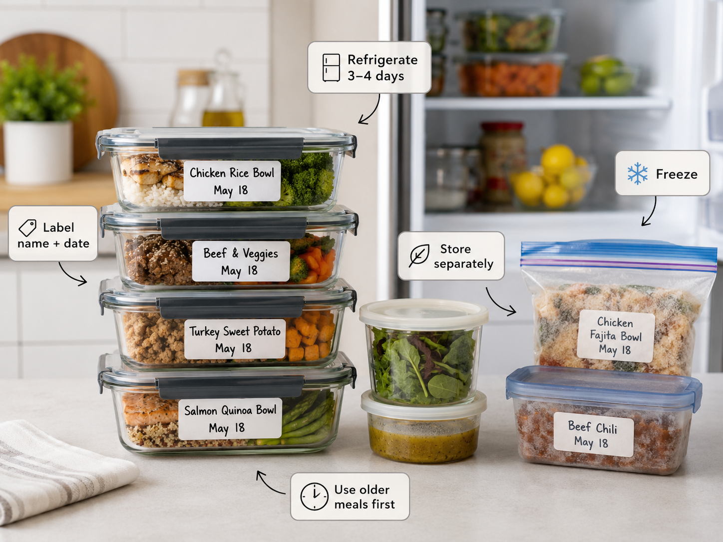 RoboNeo AI Meal Planner meal prep storage