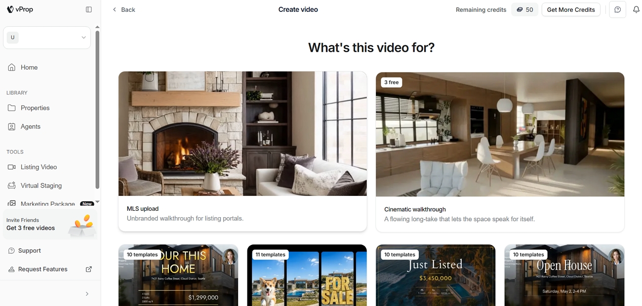 text generate realistic property video vpropai