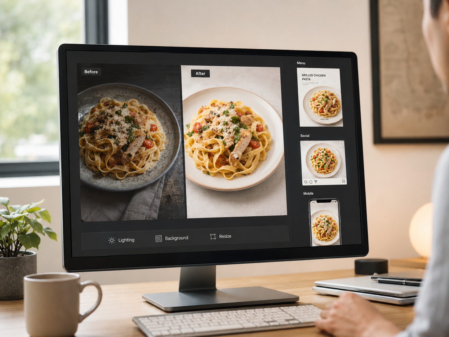 RoboNeo AI photo editor food photo editing