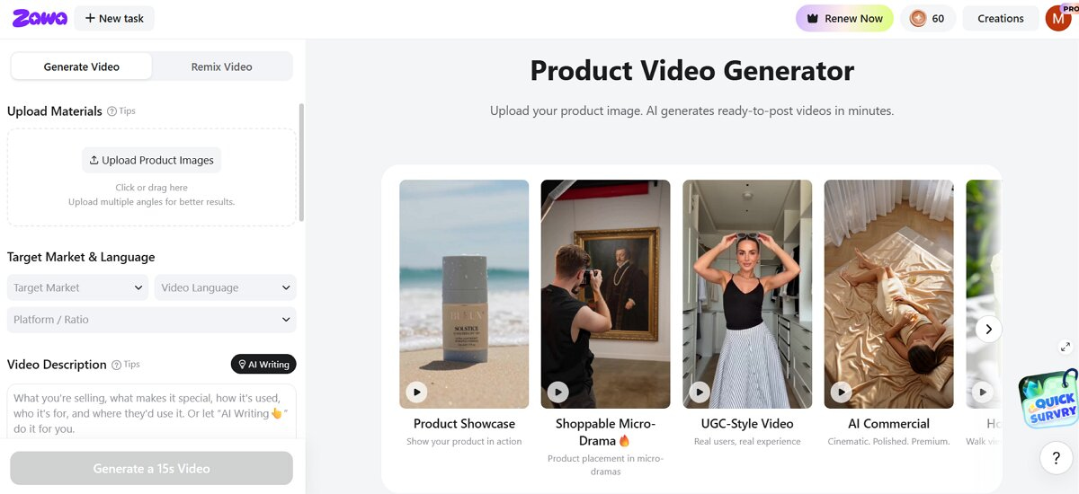 zawa video creation tool