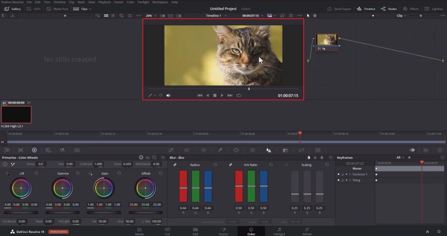 Export the sharpened video