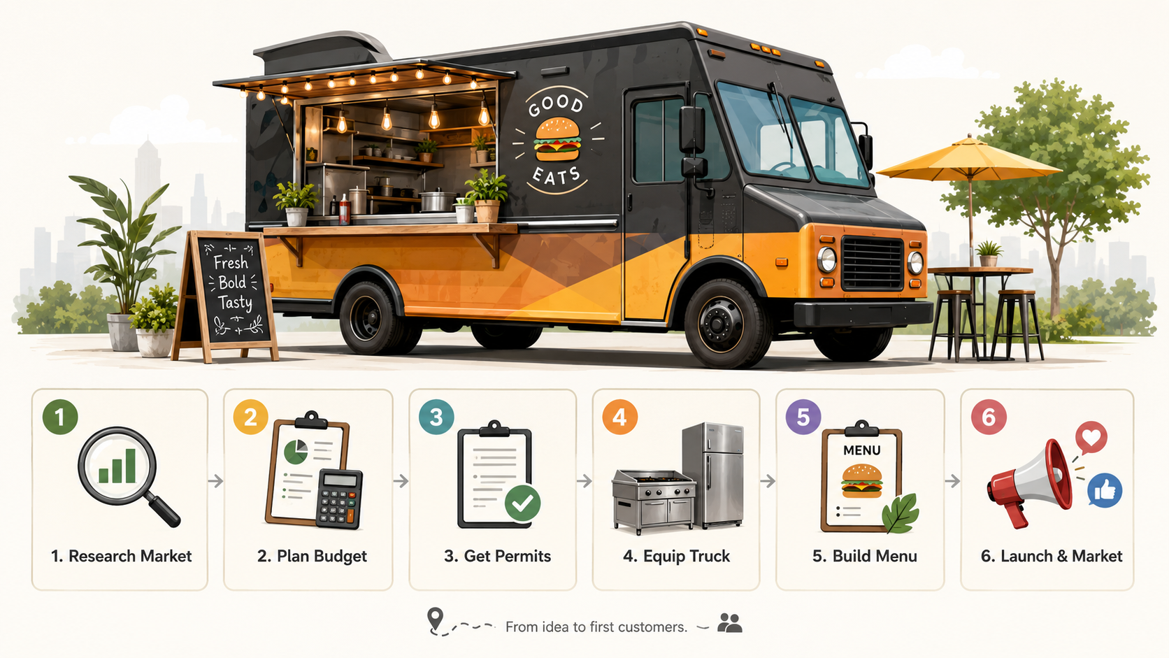 RoboNeo AI Poster for Food Truck Startup