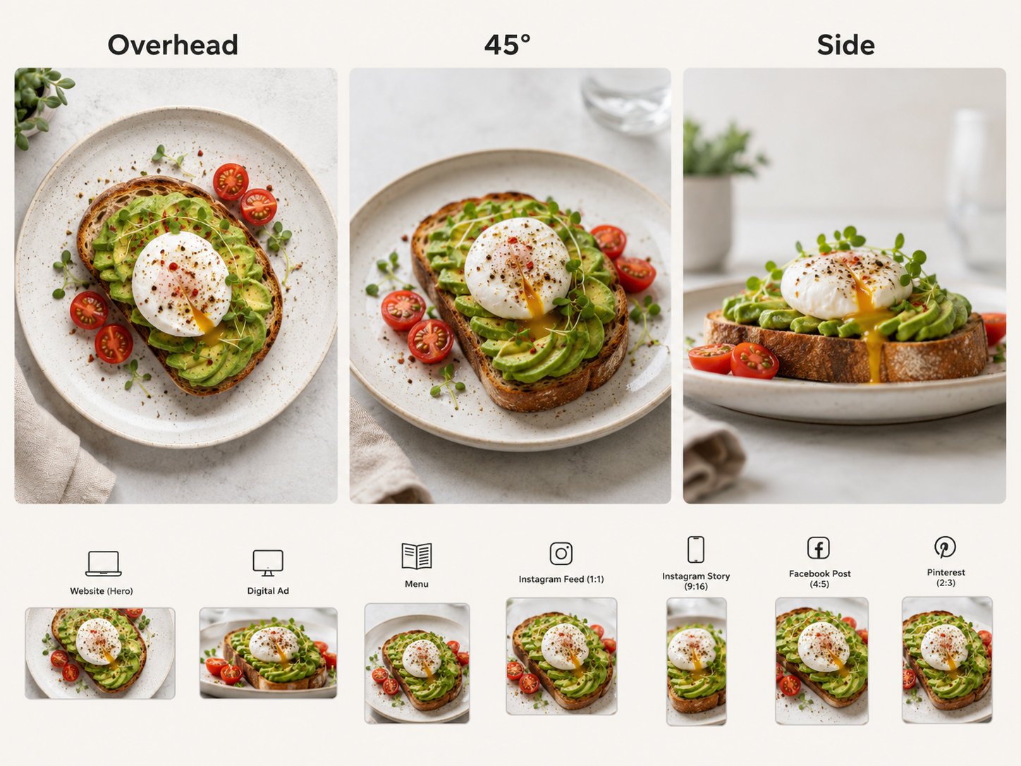 RoboNeo AI photo editor food photography angles