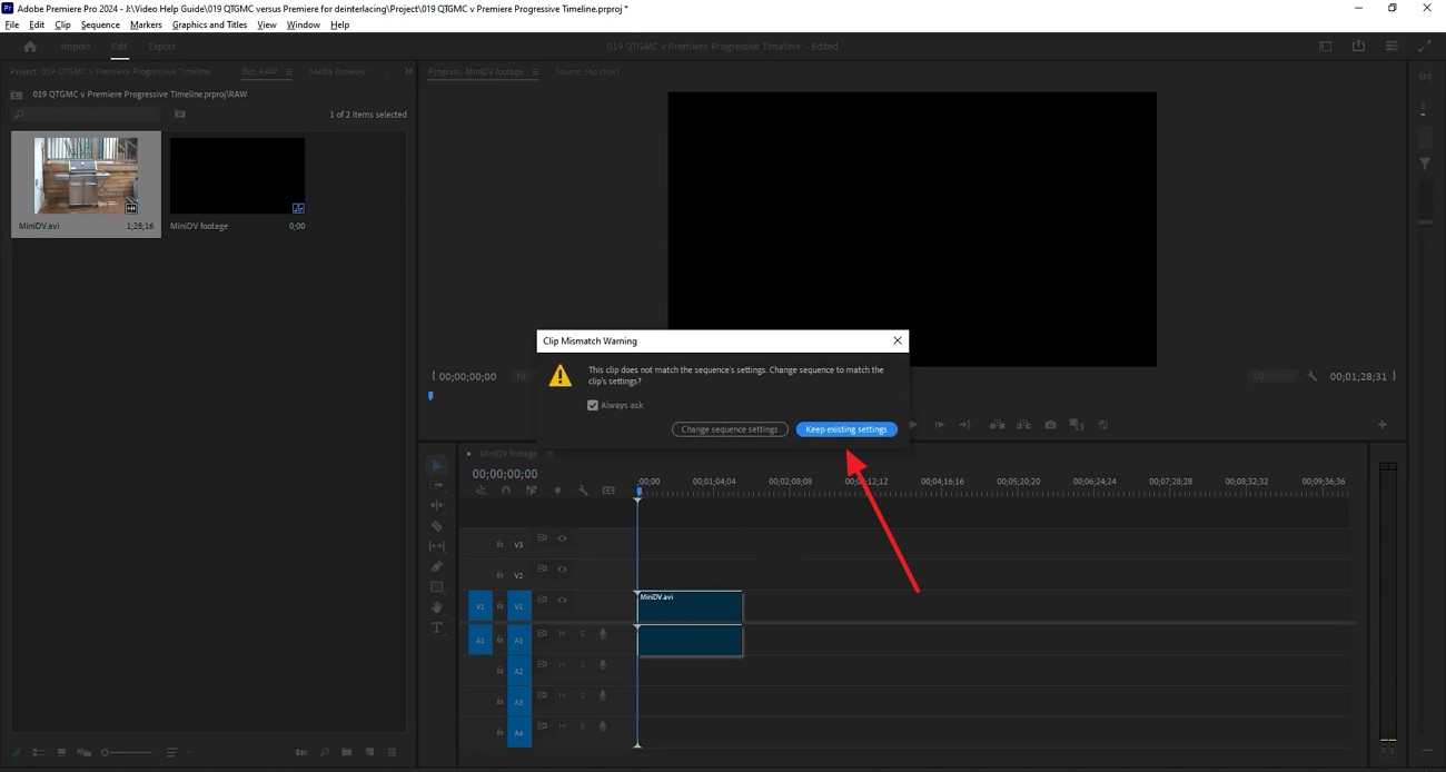 drag video to timeline