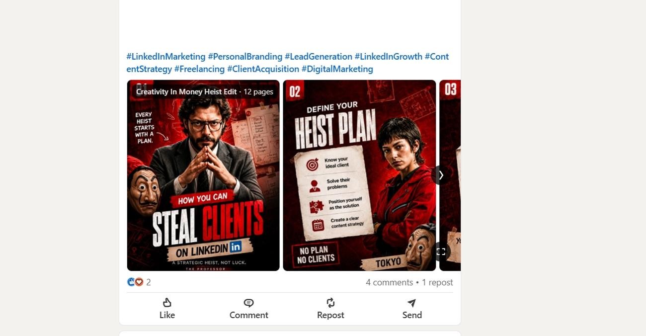 viral linkedin carousel higher engagement