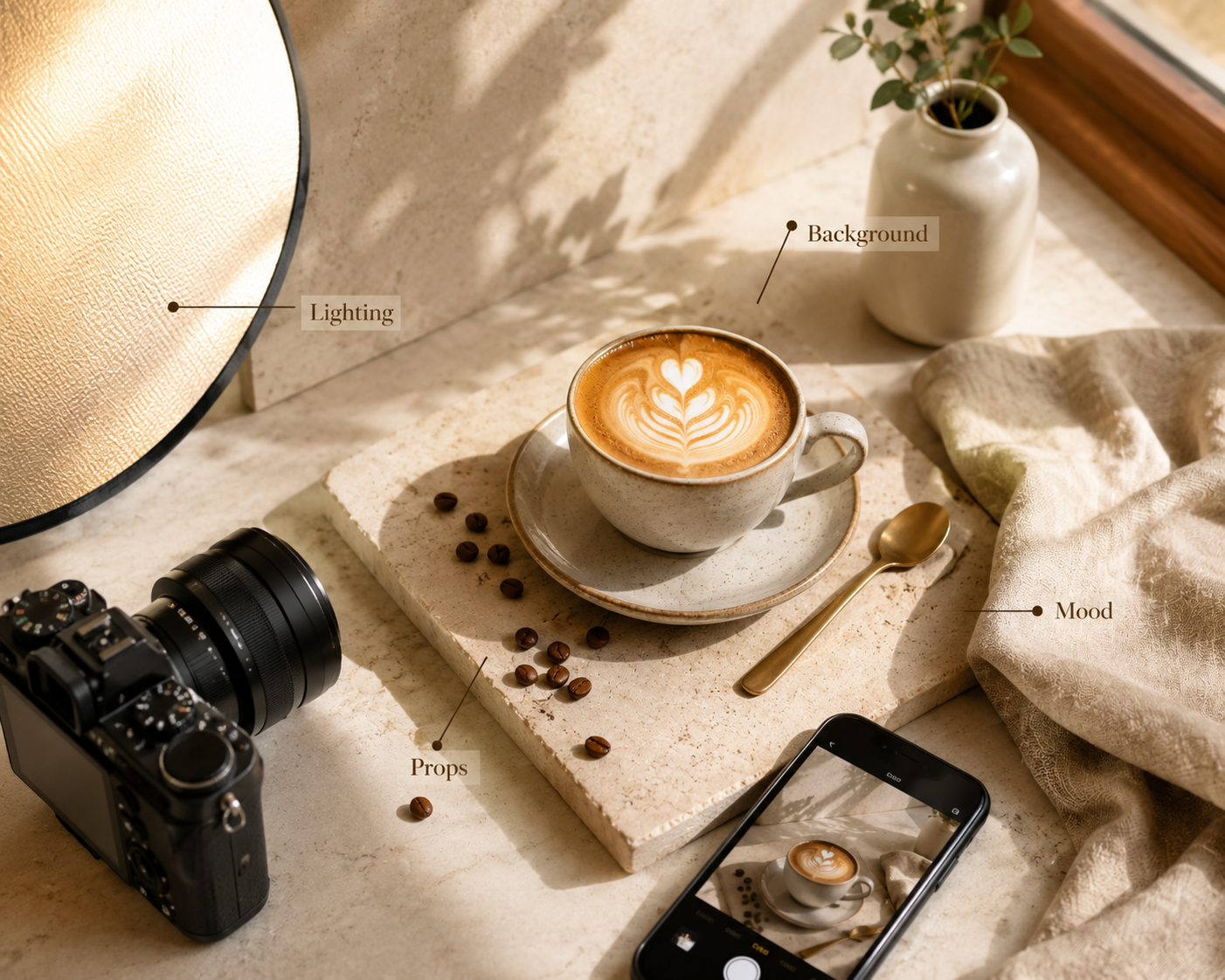 RoboNeo AI photo editor coffee photography