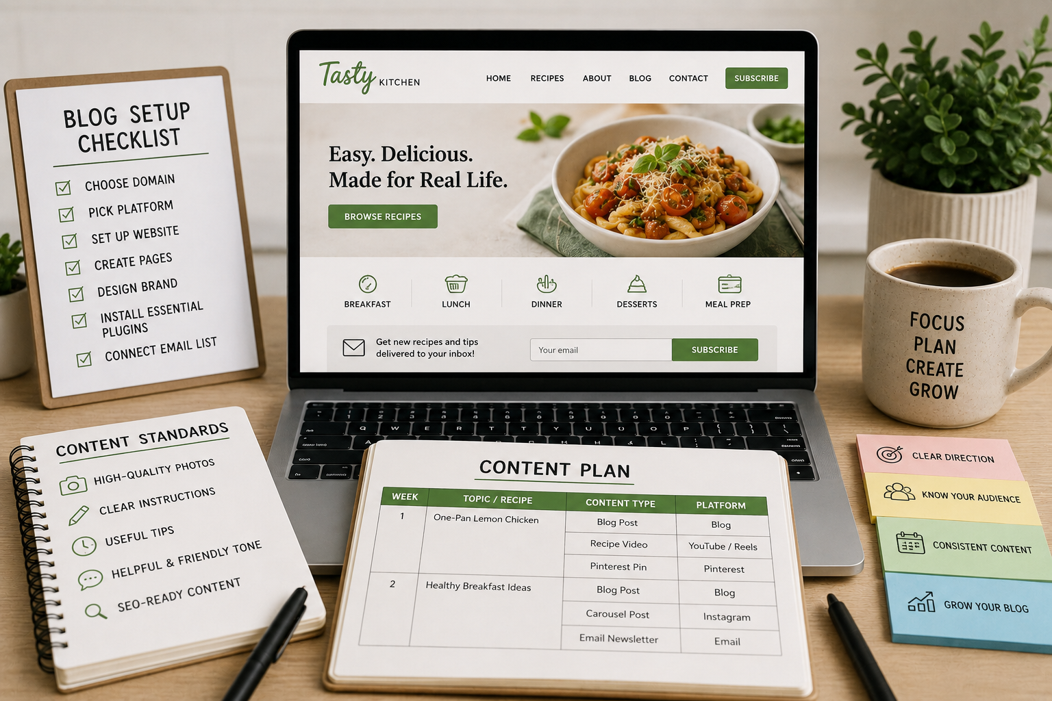 Zawa AI Editor food blog setup