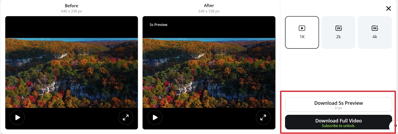 compare the preview and save 
