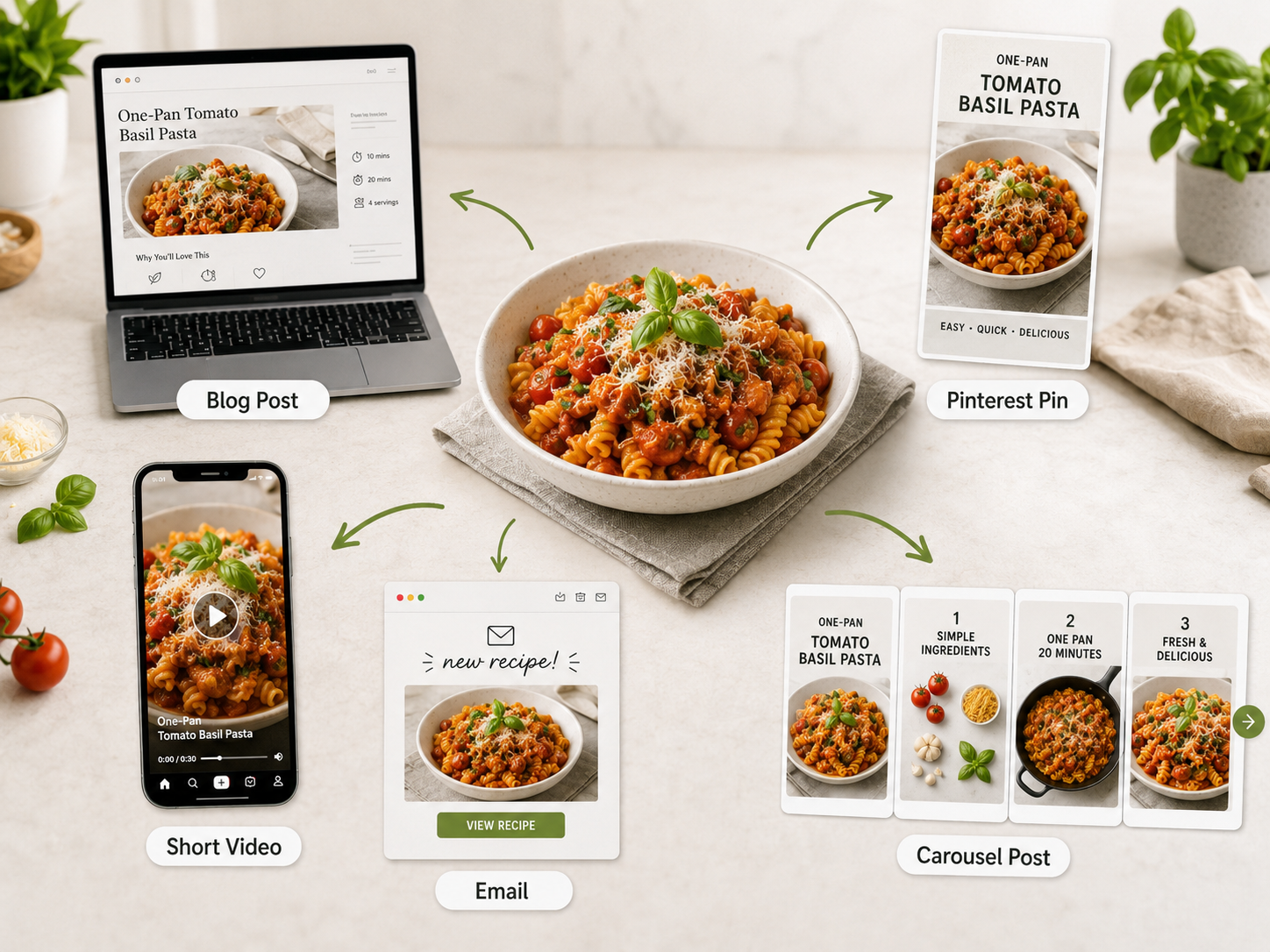 Zawa AI Editor for recipe content repurposing