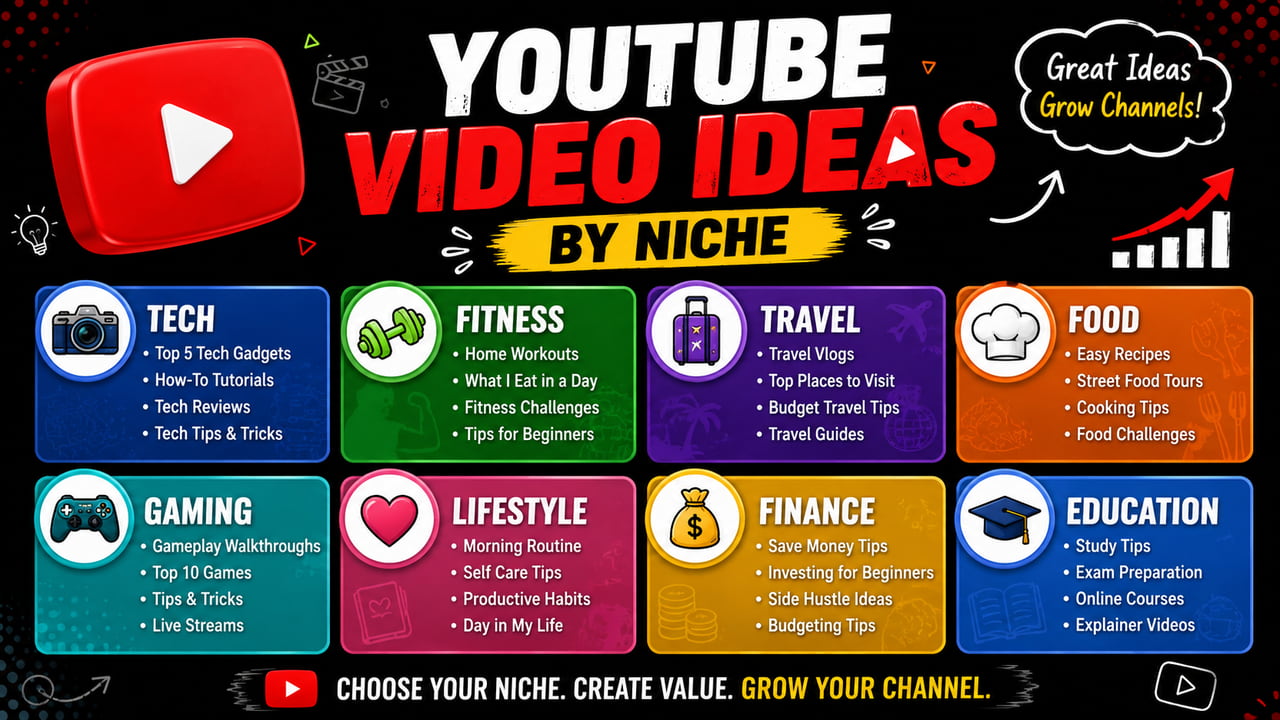 YouTube Video Ideas by Niche