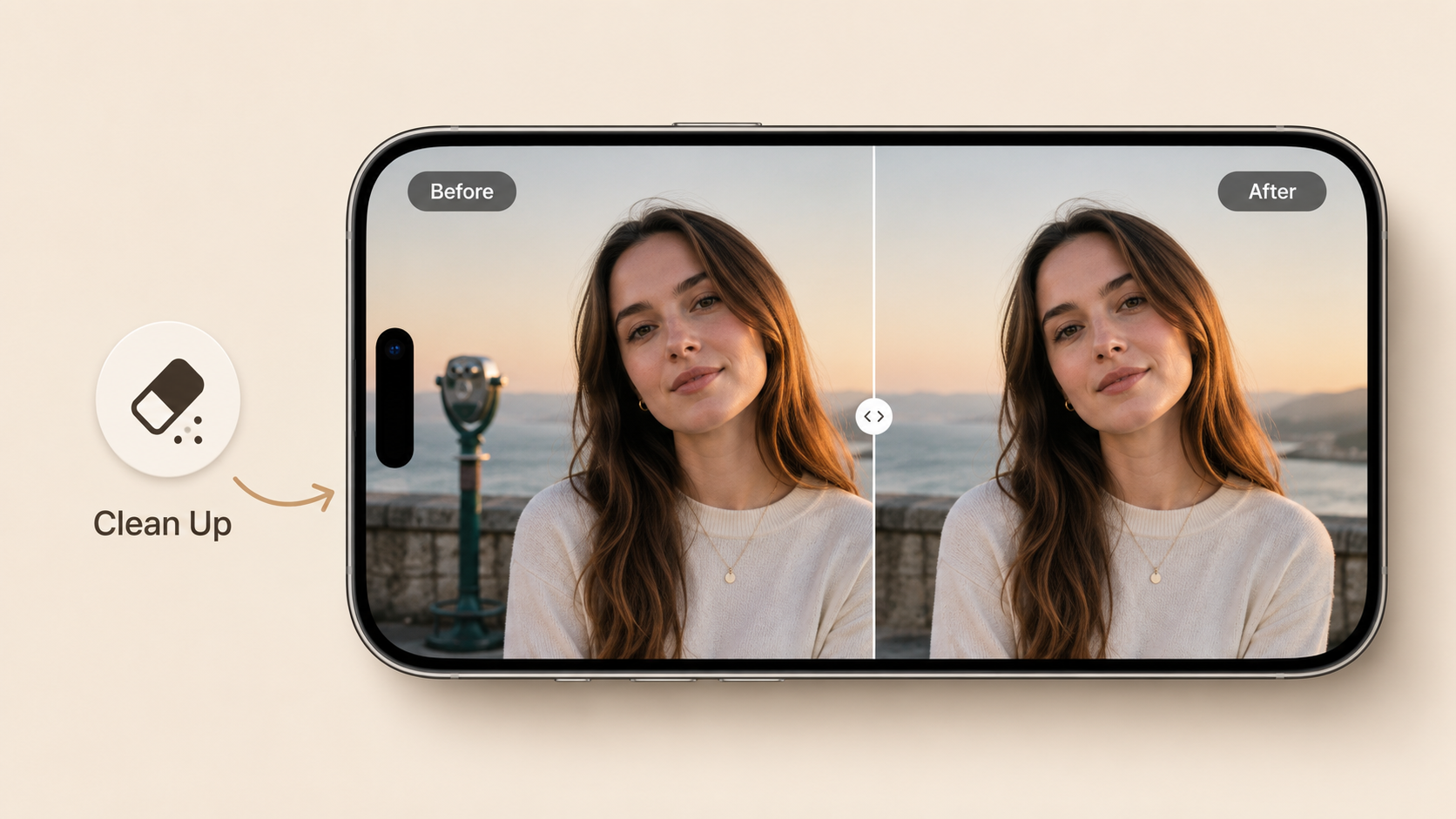 RoboNeo AI Photo Editor portrait cleanup