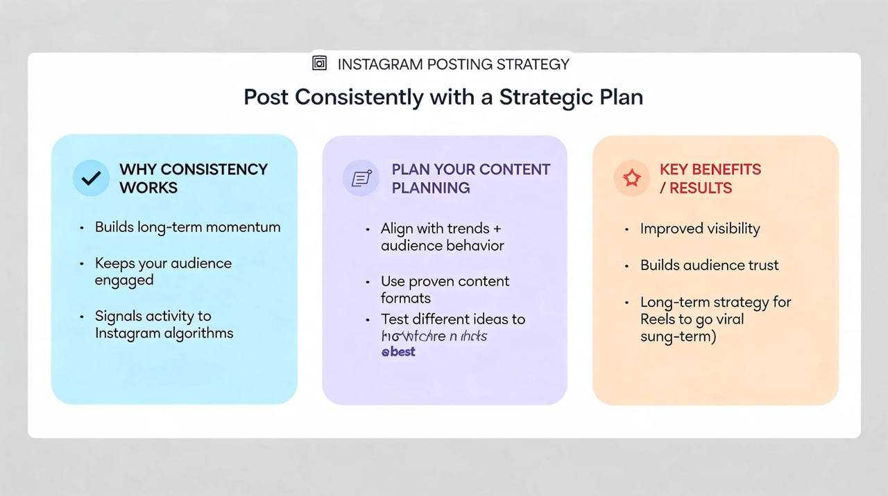 Content posting with a strategic plan