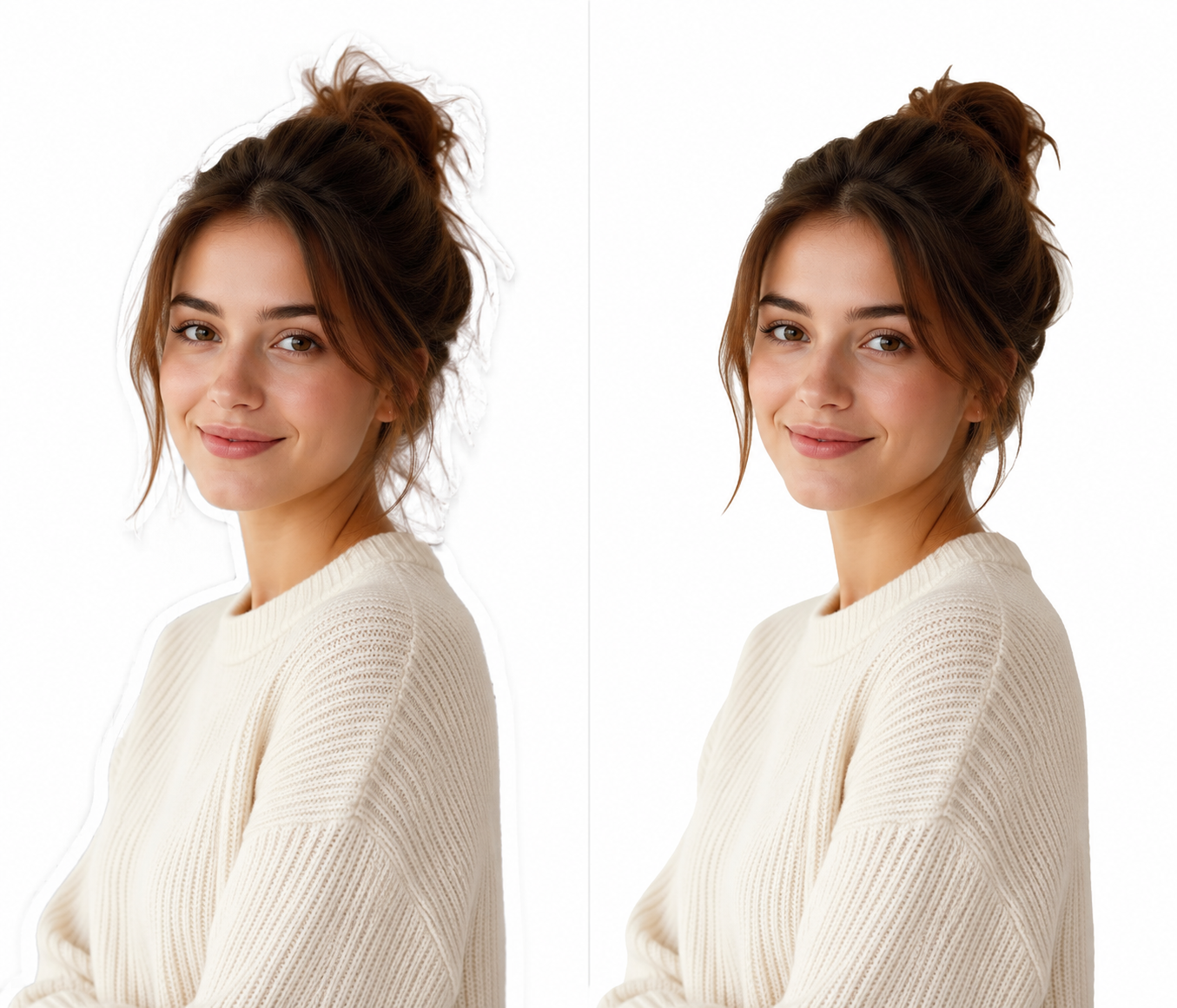 Unnatural edges and white halo after removing a photo background