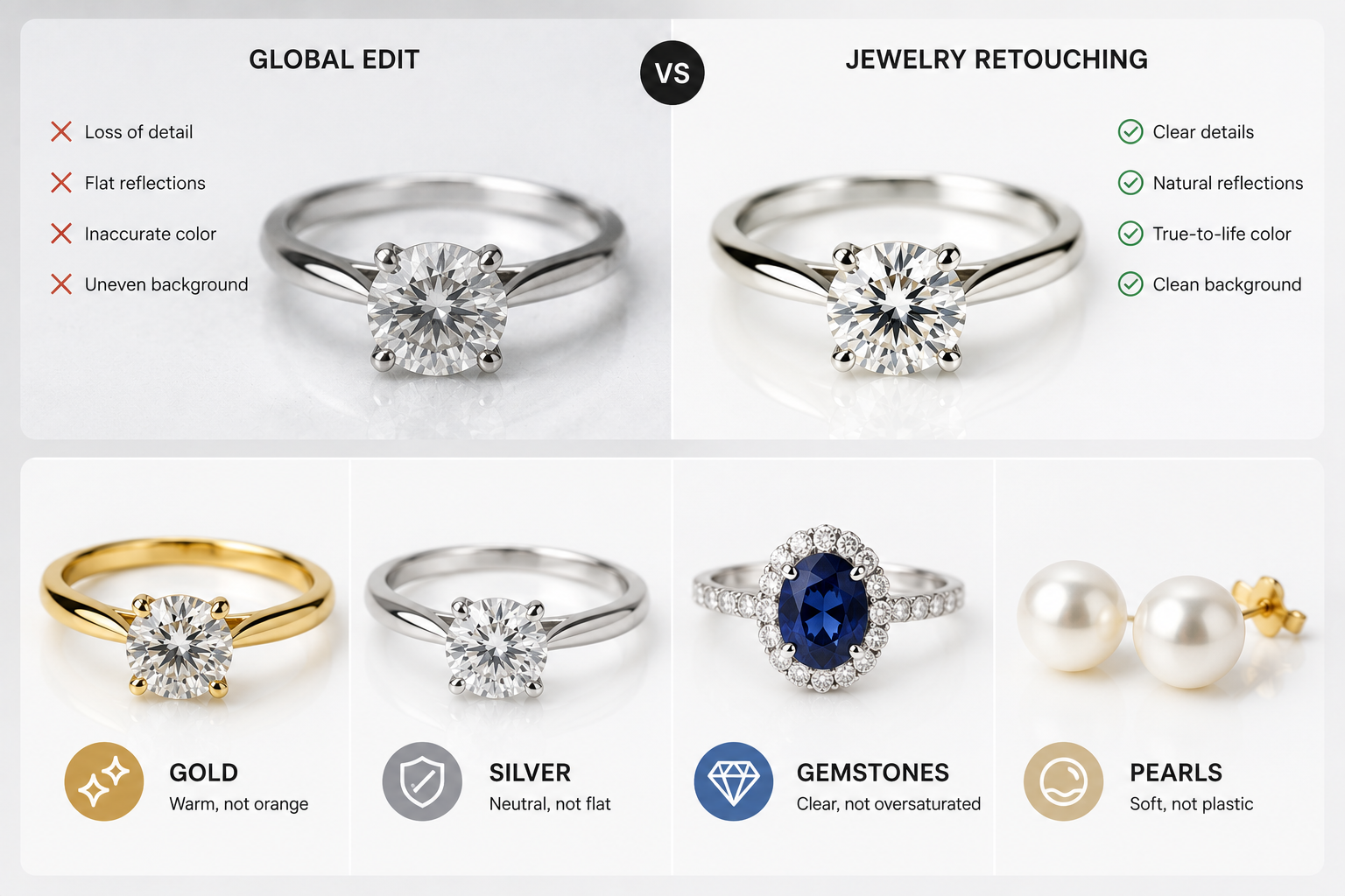 Zawa AI jewelry retouching comparison