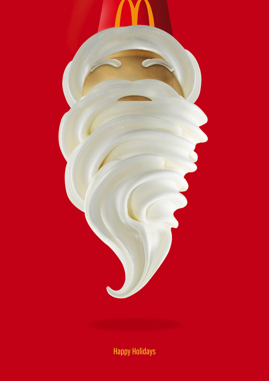 McDonald’s soft serve holiday food ad