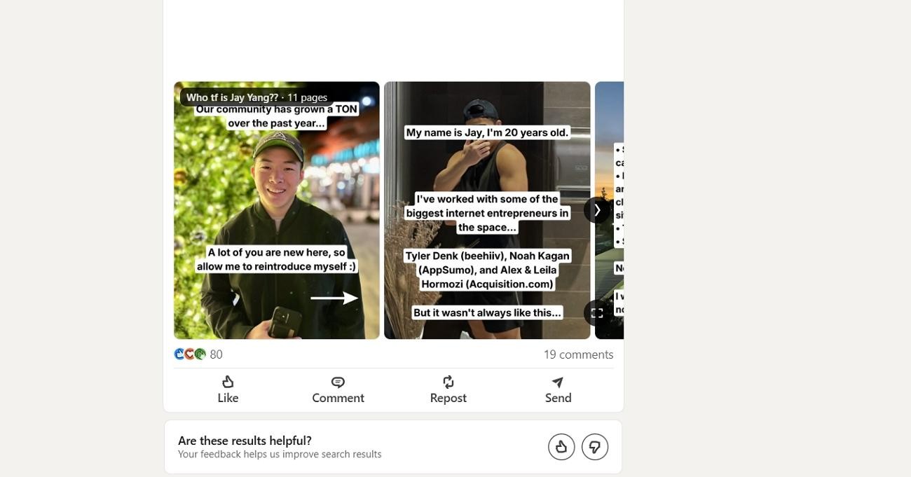 users telling story carousels linkedin