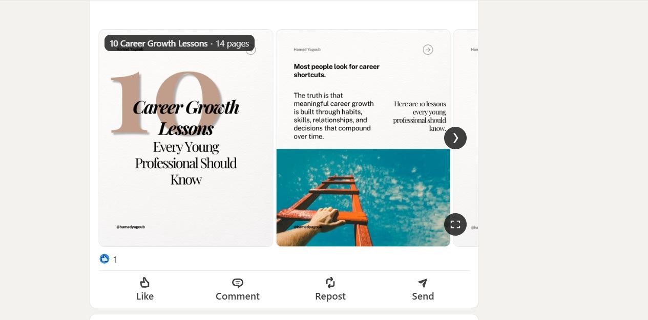 career growth motivation linkedin carousels