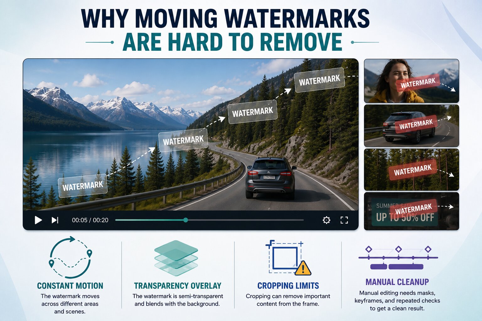 text reasons why watermarks hard to remove