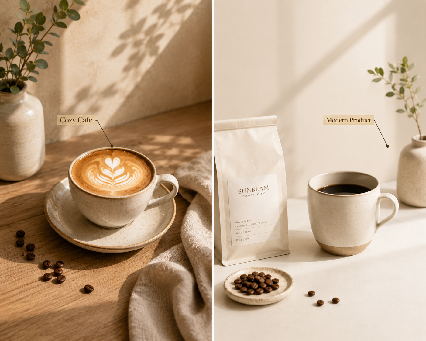RoboNeo AI photo editor coffee product photo