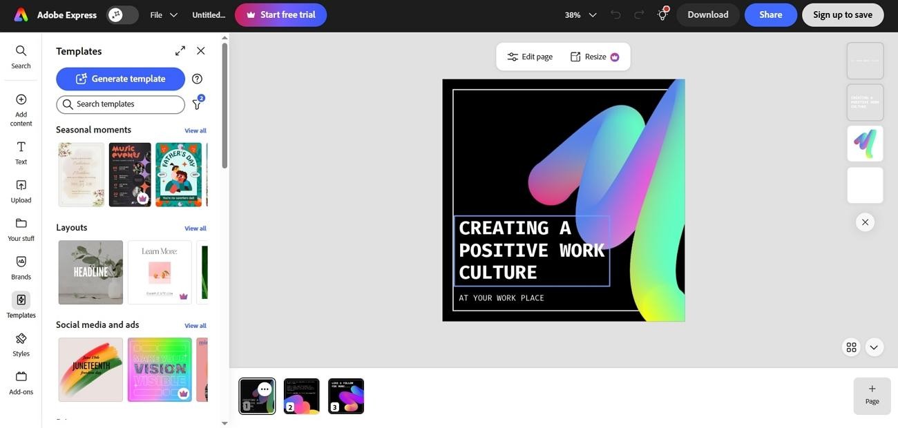 adobe express linkedin carousel templates