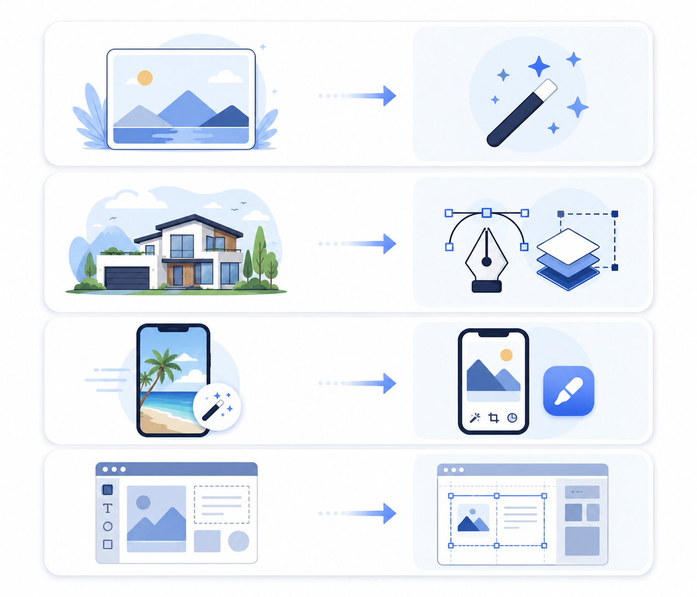 Compare AI remover Photoshop and mobile apps for removing text from images