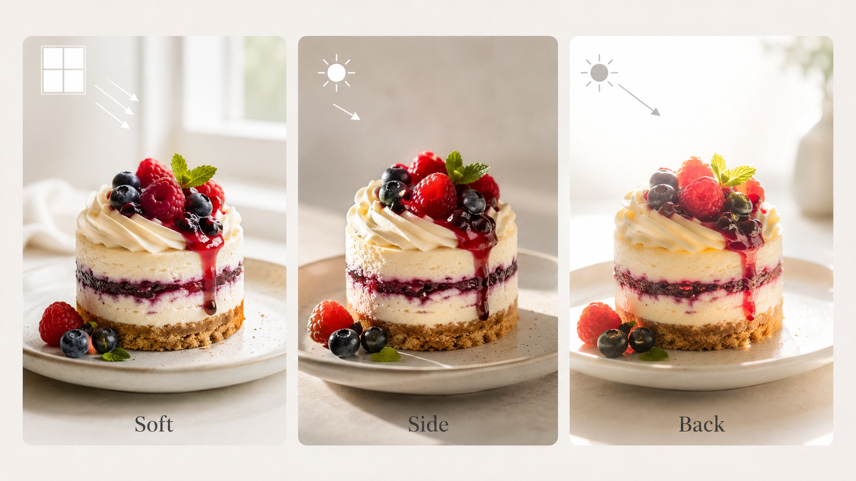 Zawa AI Food Photography dessert lighting