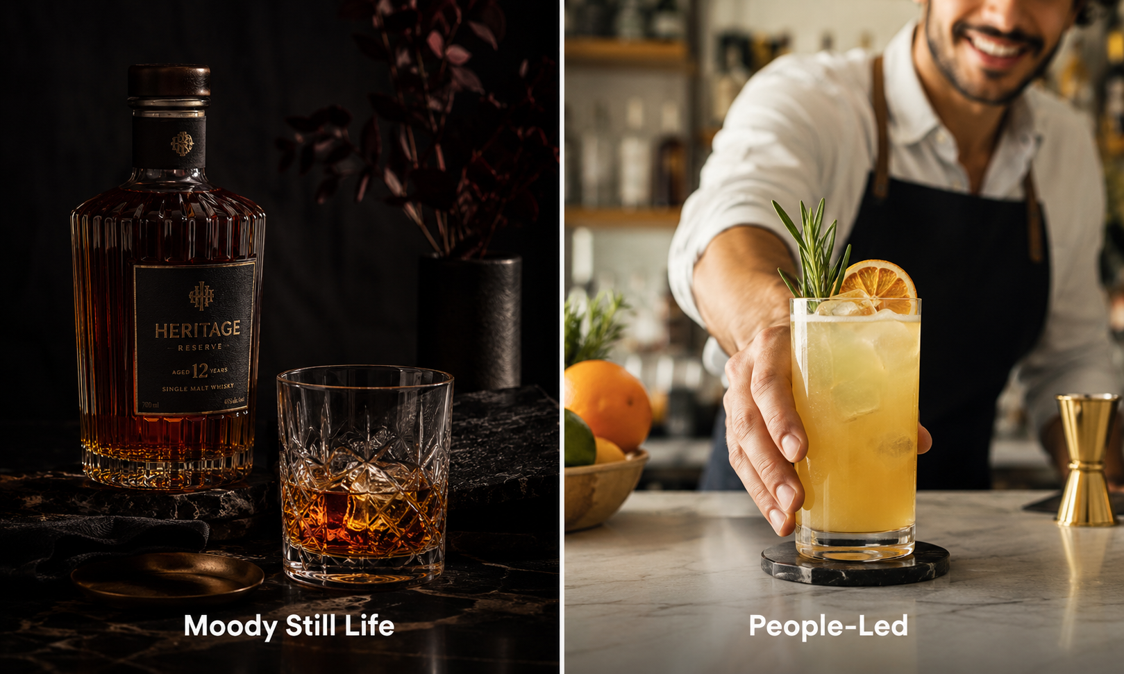 Zawa AI Editor beverage photography styles