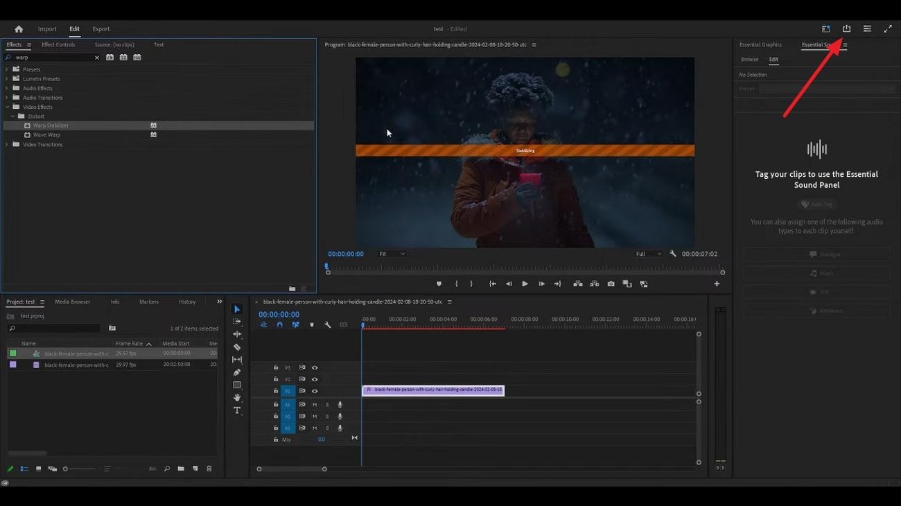 apply effect press export