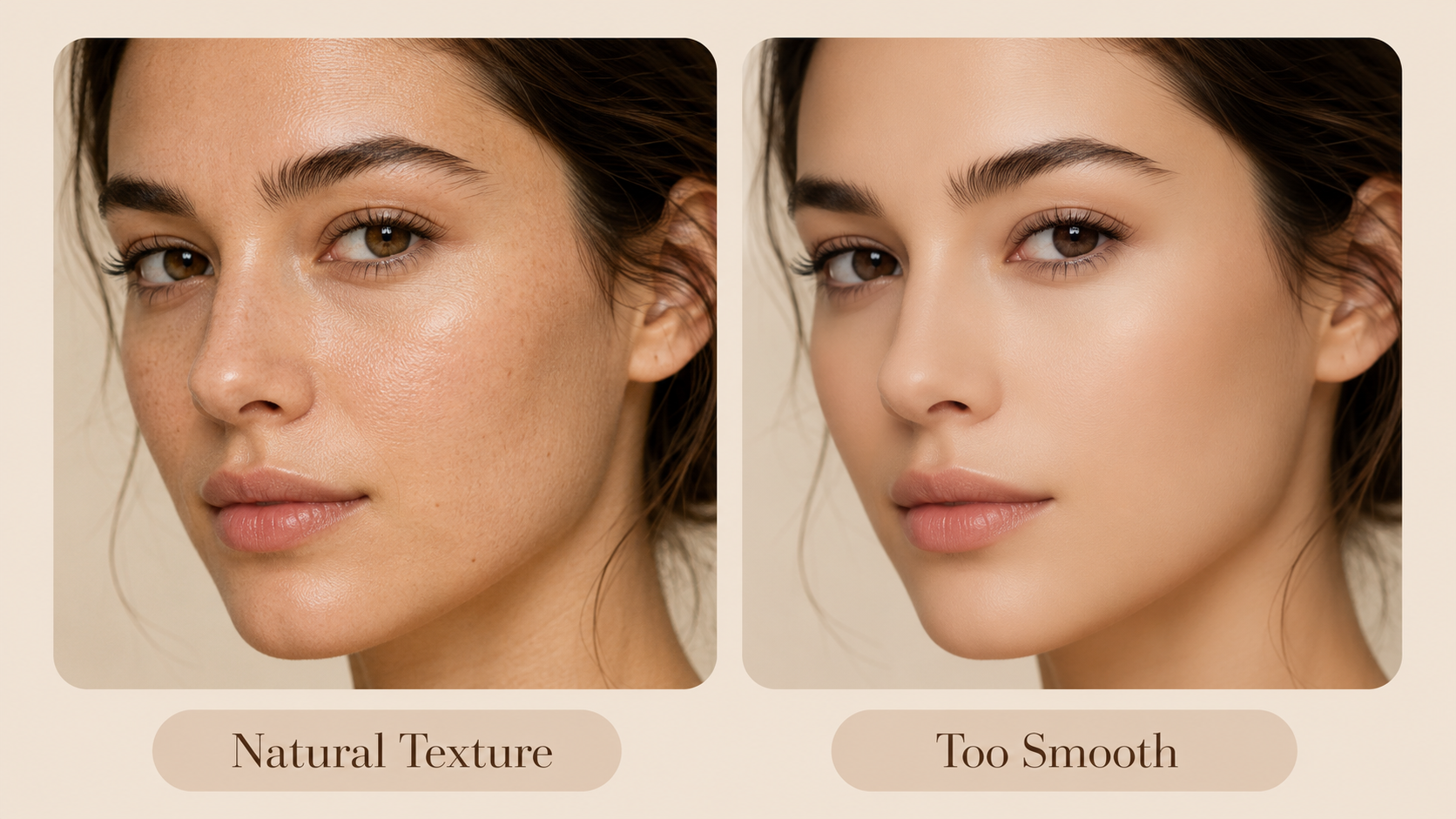 RoboNeo AI Photo Retoucher skin comparison