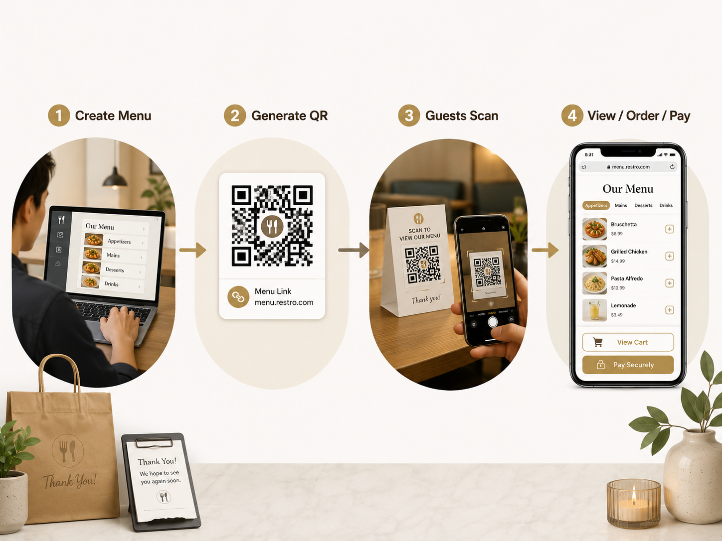 Zawa QR Code Menu Maker Workflow