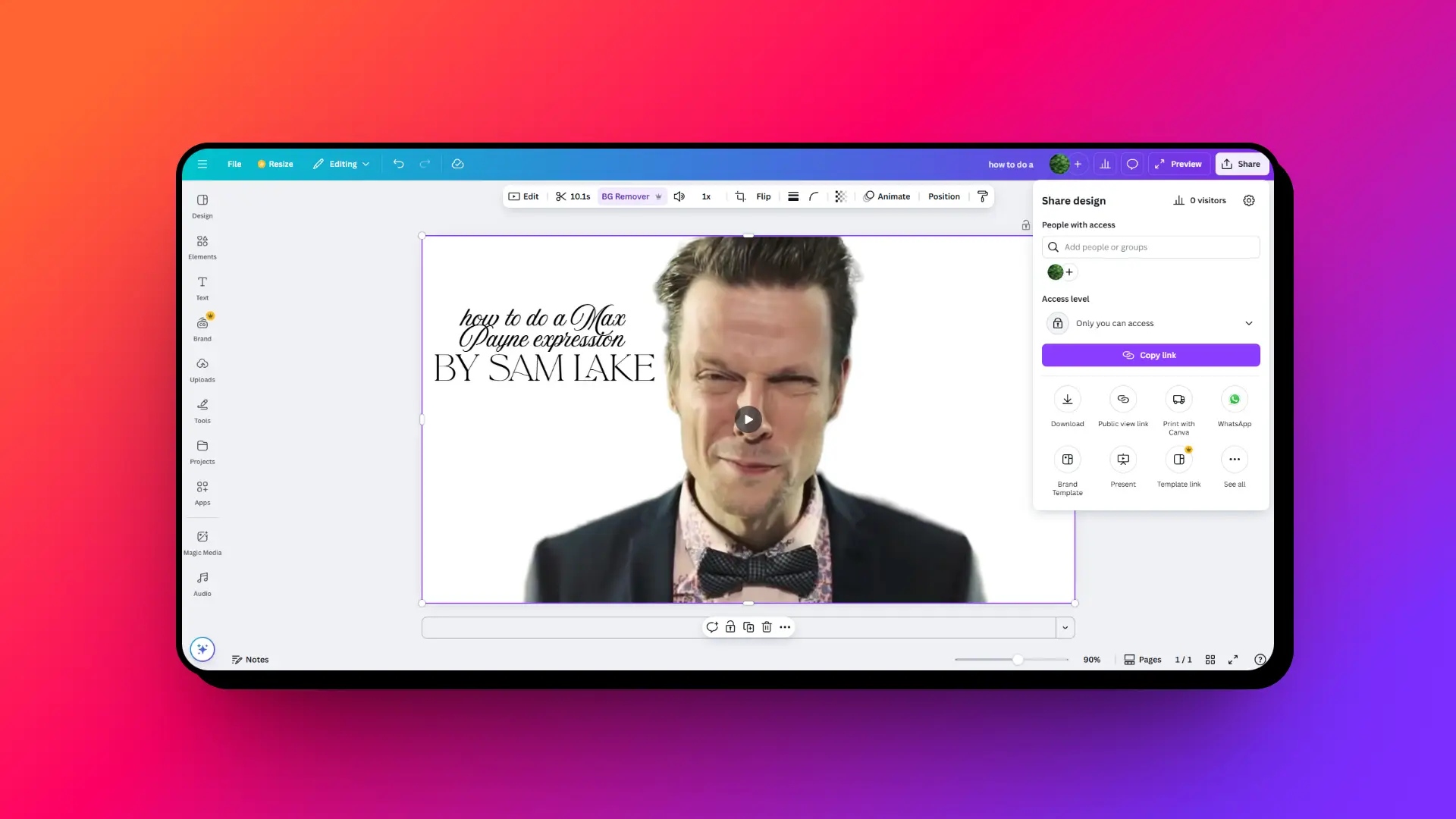 Download the Video with a Transparent Background