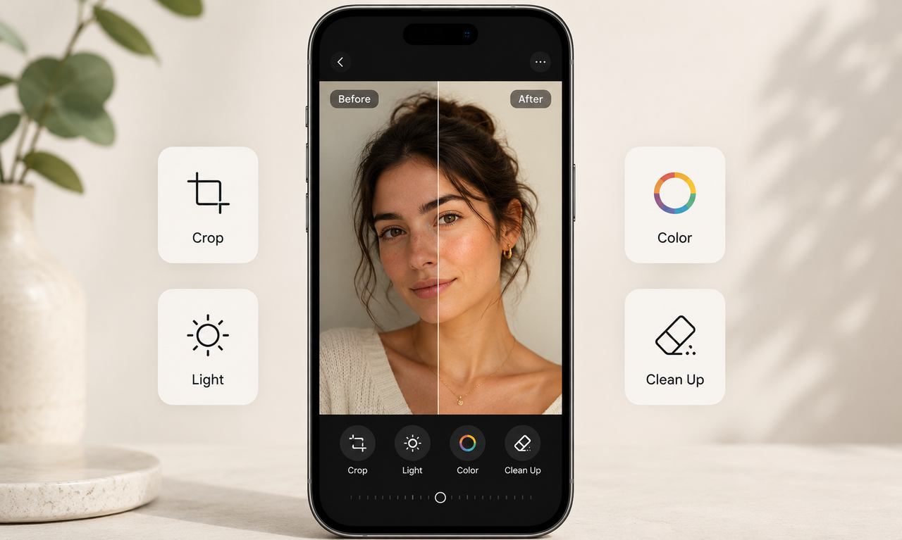 RoboNeo AI Photo Editor portrait retouching
