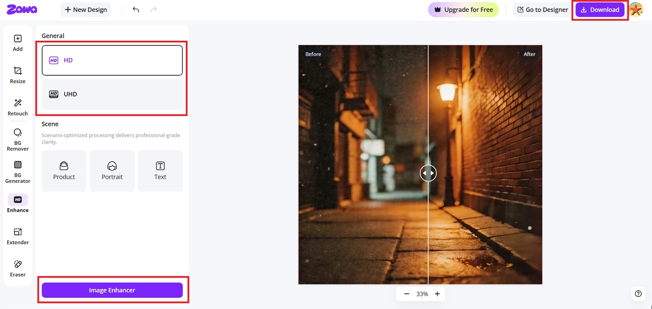 improve picture and save it