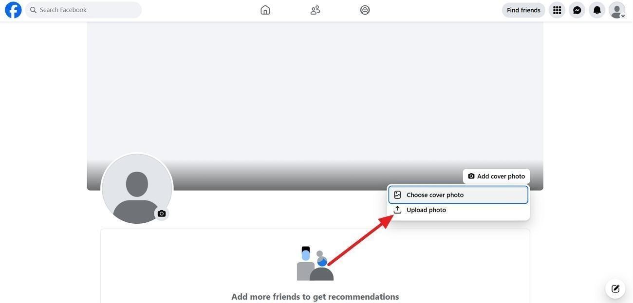 upload facebook cover image