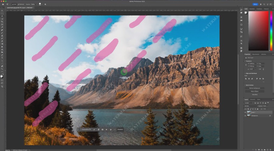 Select the watermarks