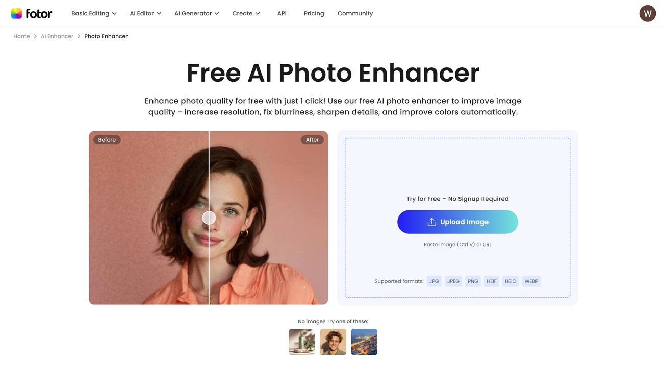 fotor ai photo enhancer