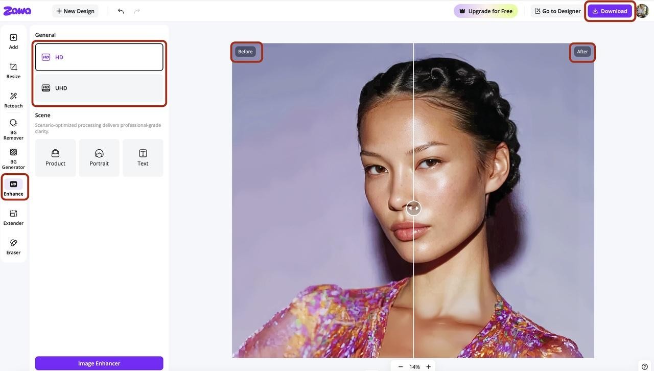 download the finalized image result