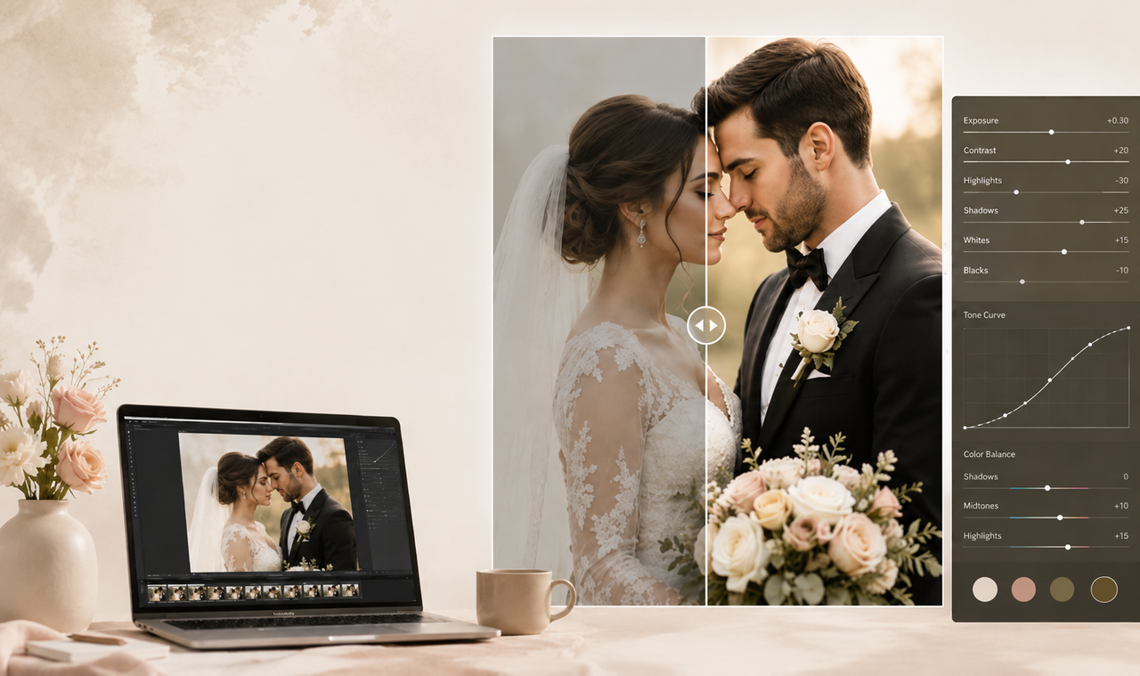 Zawa AI wedding photo editing tool