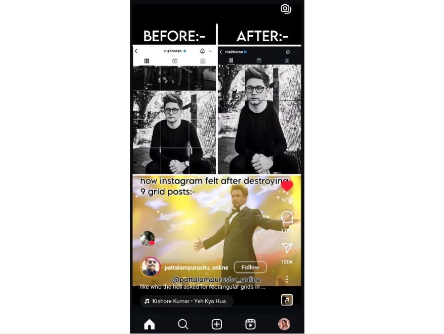 Before & after grid layout