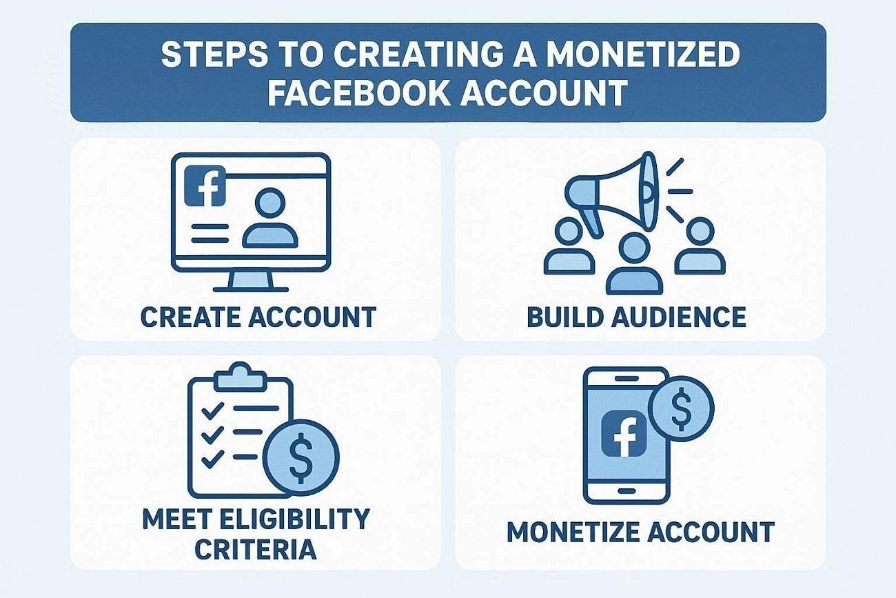 steps for monetized facebook page