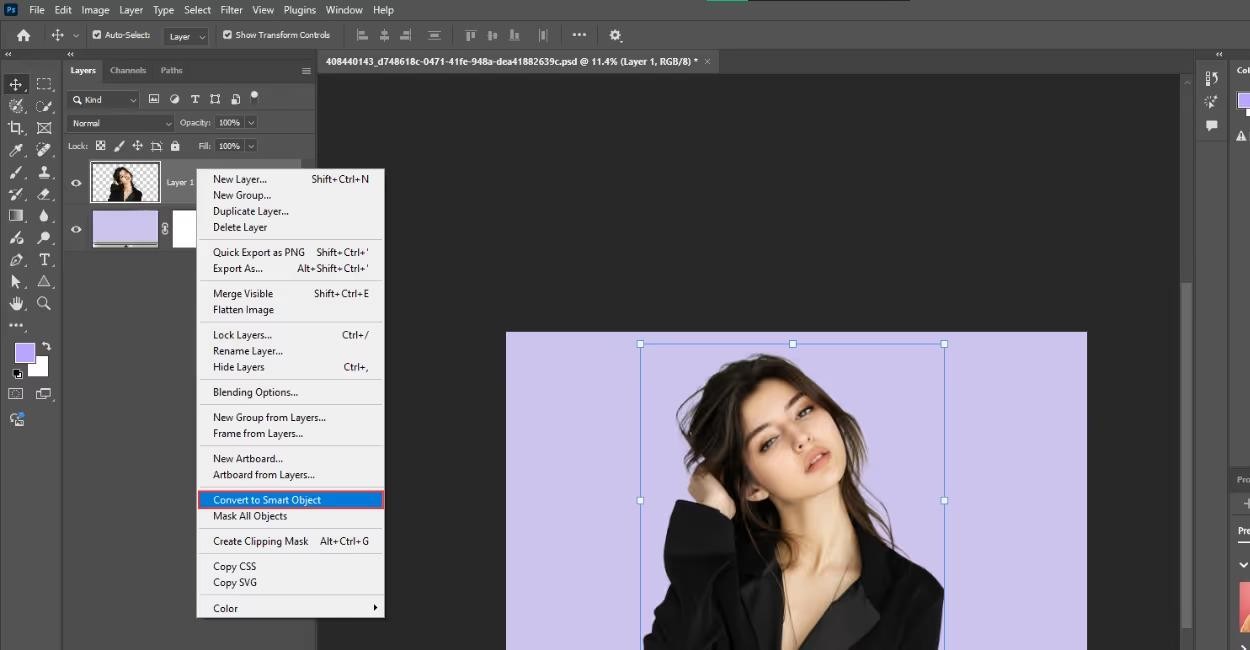 Choose smart object