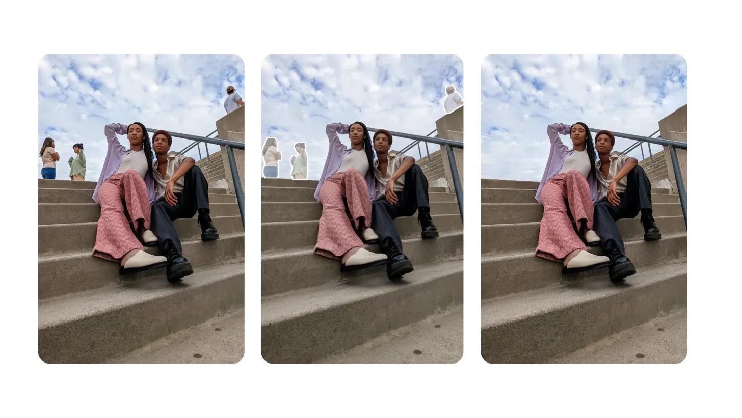 Removing Objects from a Crowded Scene with Magic Eraser