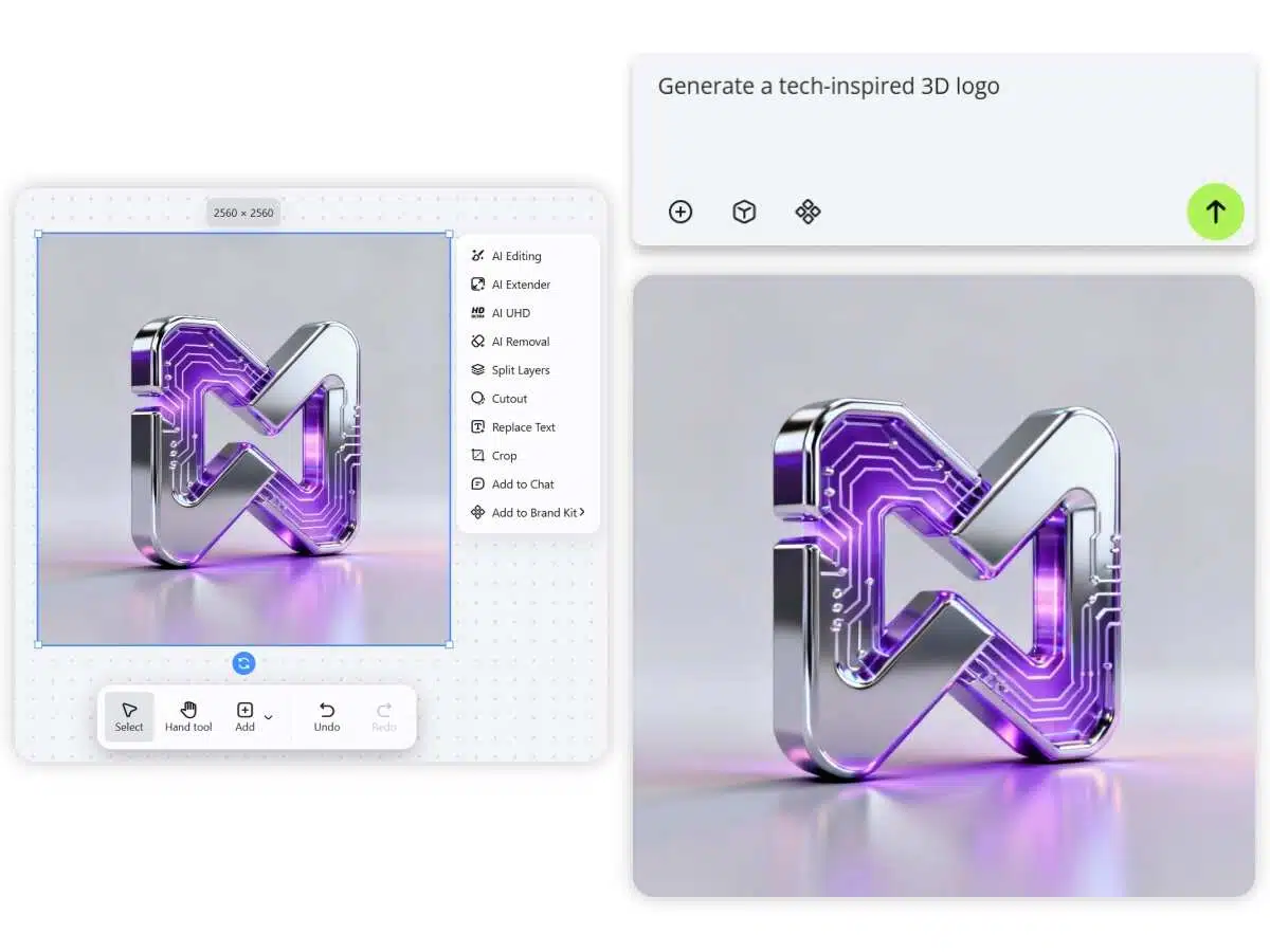 X-Design’s 3D logo builder